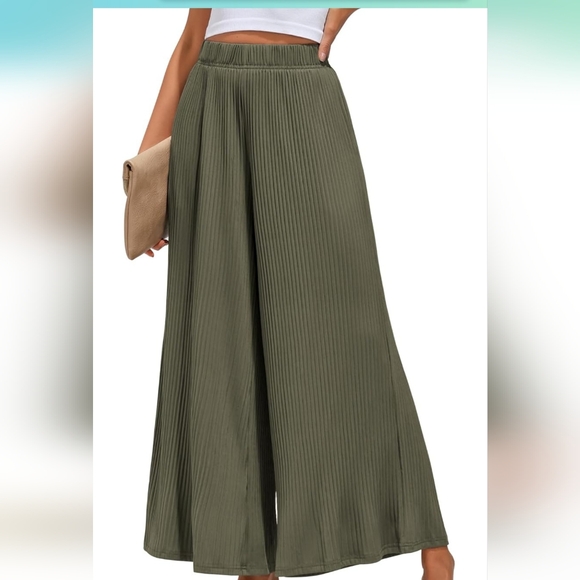 Pants - olive green wide leg pants
